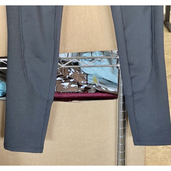 Marika Womens Leggings Sz Small Black Glitter Yoga Athletic Workout Activewear - Picture 6 of 13